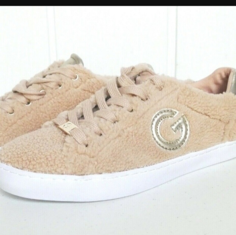 G by Guess Teddy bear  Women's Lace Fur Up Sneaker